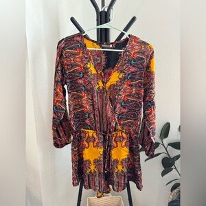 Vibrant Multicolor Paisley Dress